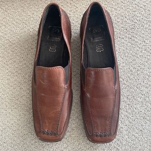 Freemood Women’s Brown Genuine Leather Retro Vintage Loafers Size EU35 / US4.5